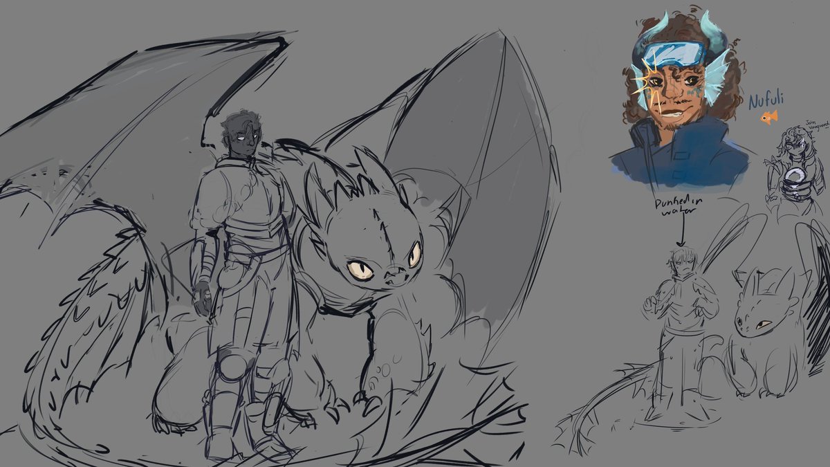 Doodles I did while zoning out minutetech again ft. Nufuli doodle