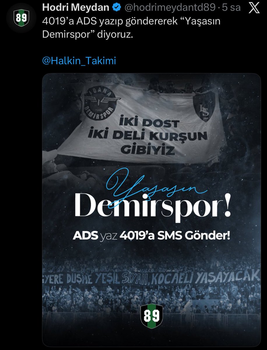 Kurtuluş parolamıza omuz veren başta Nalçacı, Nefer ve Hodri Meydan olmak üzere tüm tribünlere minnettarız. Ülkenin tüm bölgelerinde ses çıkıyor. Adana’dan hala çıt yok.