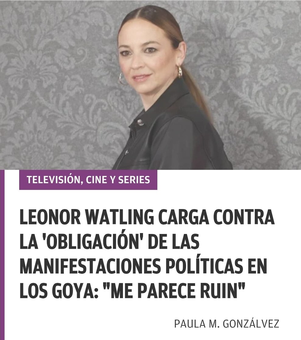 Rara avis en la pedorrada de los Goya. Le dieron un pin de Palestina y se negó. No solo eso, también les dijo: ¿ Por qué no uno de Ucrania o de Sudán?
¡ Chapeau para las actrices con ovarios!