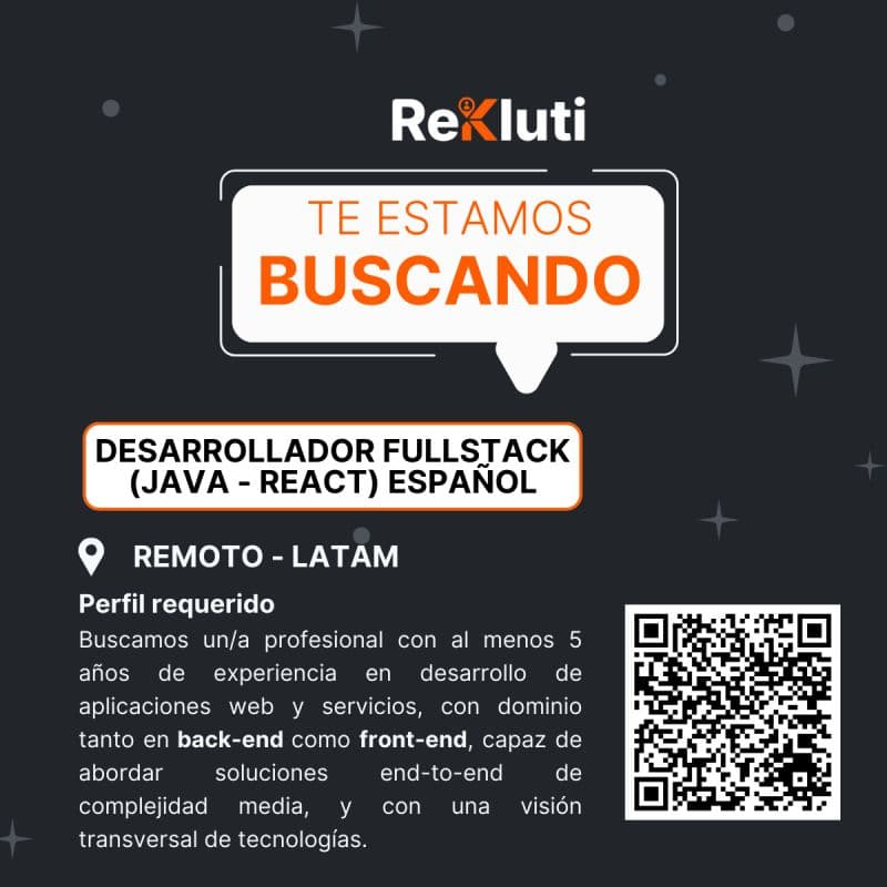 vacantesdigital's tweet image. 🚀 Desarrollador Fullstack Java y React — Remoto - LATAM — Proyecto Internacional - Java, React,

vacantesdigitales.com/empleo-digital…

#VacantesDigitales #EmpleoTech #fullstackDeveloper #javaDeveloper #reactDevelo...