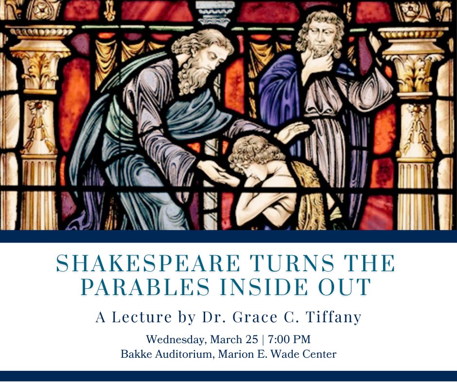 WheatonArchives's tweet photo. Join the E. Beatrice Batson Shakespeare Society for the 2026 Spring Shakespeare Lecture with Dr. Grace Tiffany: "Shakespeare Turns the Parables Inside Out."

This event is free and open to the public. More info at: https://t.co/mZV9DasWQy https://t.co/1ALlSoIJPj