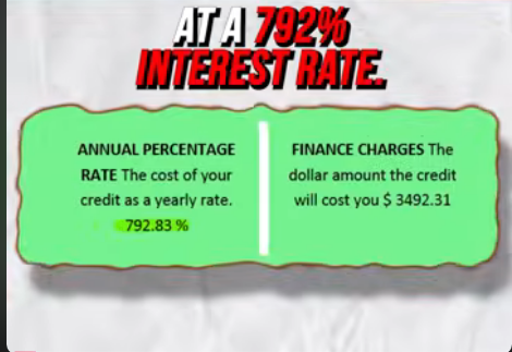 If you think you are in a bad spot..

Remember someone on <a href="/sircalebhammer/">Caleb Hammer</a> channel took out a..

$500 payday loan AT 792% INTEREST RATE

How is that even legal???