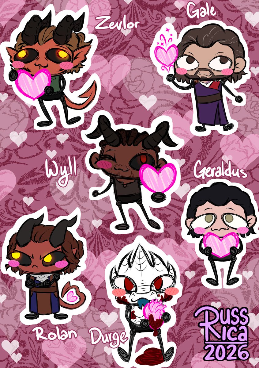 ArtRussica's tweet photo. Took me a while to get em all but!
#zevlor #gale #wyll #rolan #durge #geraldus #auntieethel #zrell #karniss #raphael #gortash #themperor #empy https://t.co/7NHwmAUCBa