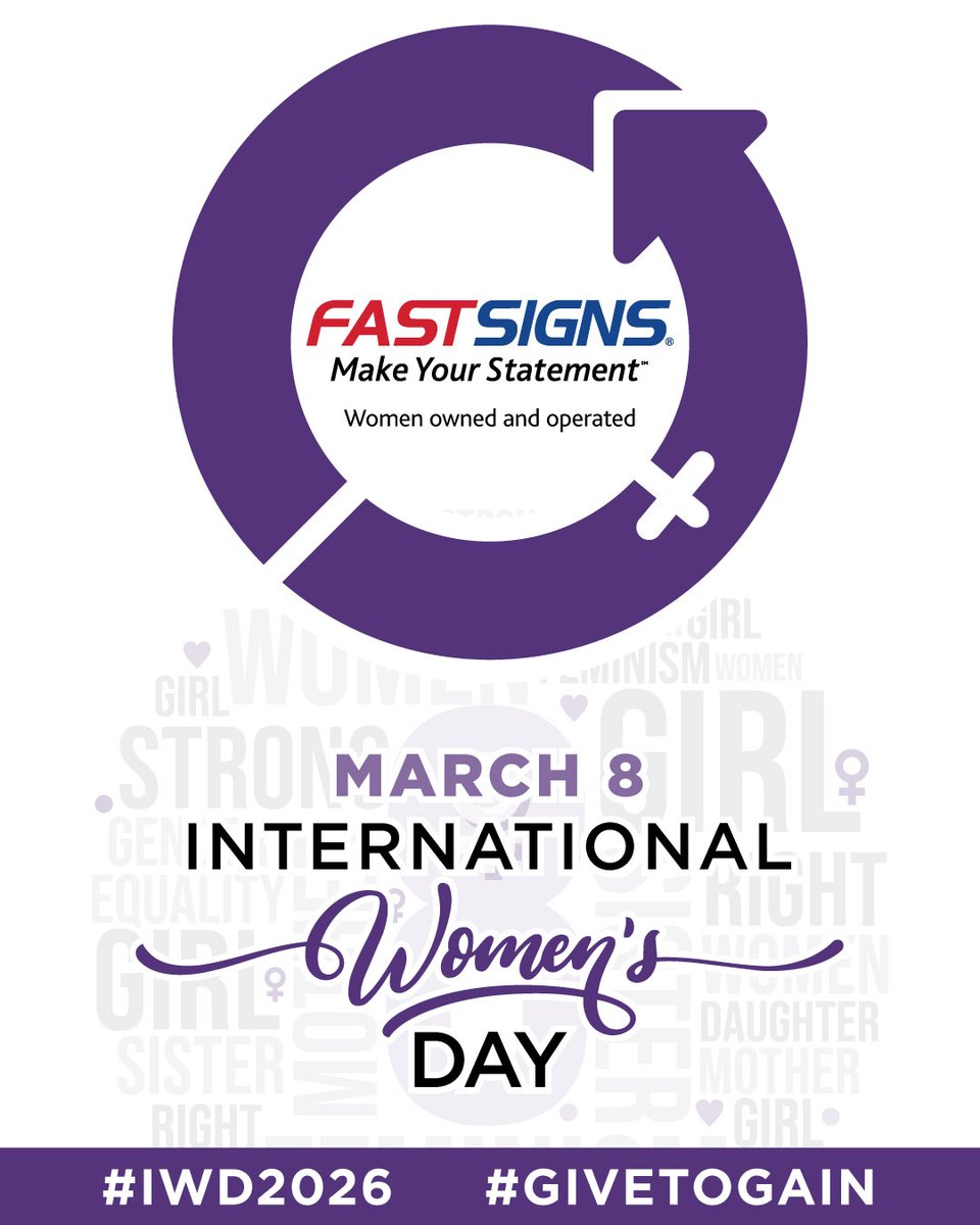 FASTSIGNS658's tweet photo. Happy International Women's Day! ♀️

We celebrate the strength, resilience, &amp; countless contributions of women!

Let's take a moment to appreciate &amp; thank all the amazing women in our lives

We're proud of our incredible team of women: Donna, Jackie, Betty, Rachel, Arsh, &amp; Martha https://t.co/2U6O0udRE2