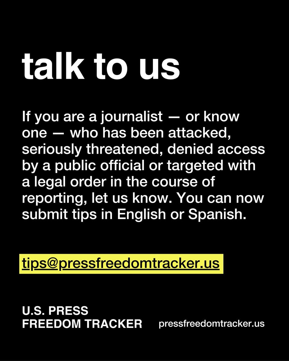 U.S. Press Freedom Tracker tweet media