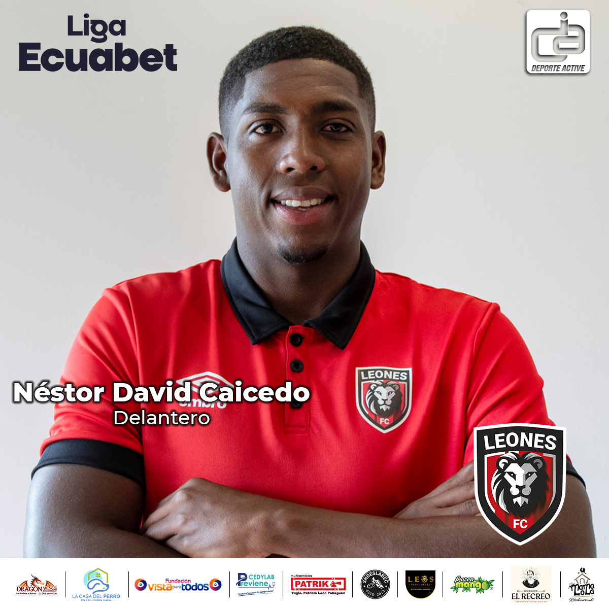 Néstor David Caicedo ex <a href="/LibertadFC3/">Libertad Fútbol Club</a>, consta en la plantilla de <a href="/LeonesFC_Ec/">Leones FC</a> para temporada 2026.
Caicedo tras su salida del equipo lojano fue anunciado como nuevo jugador de Athletic Club (Serie B) de Brasil.
Se desconoce de su retorno al país ecuatoriano.
#DeporteActive