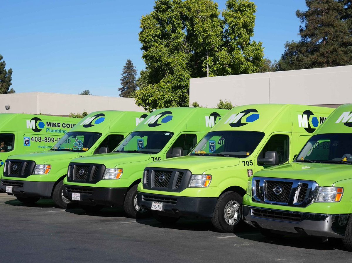7askmike7's tweet photo. A fleet built for reliability and response. When our green vans line up, it means dependable service is ready to roll across the community.

Mike Counsil Plumbing • CA Lic. #679261 
#drip #cleanpipes #draincleaning #cloggedtoilet #mcp #mikecounsilplumbing #youreincleanhands https://t.co/qC6rS2U8Fc