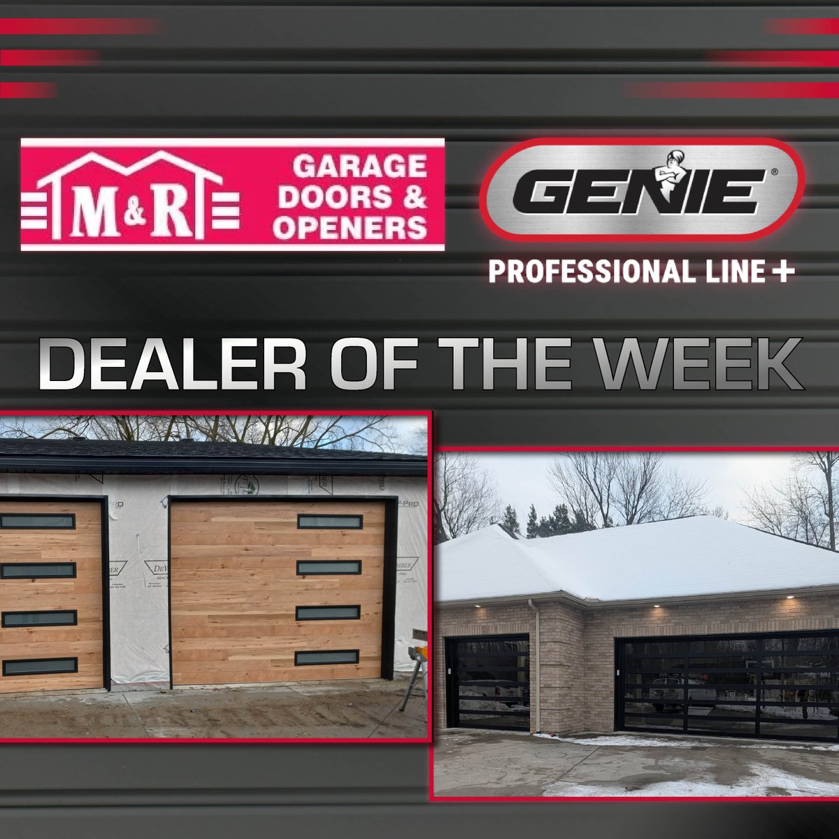 Congrats to this week's #FeatureFriday dealer - M&amp;R garage door of Bay City, Mi! A family-owned business started in 1961, they've been on board and selling Genie product since day 1! We're proud to have them aboard. Check them out at mandrgaragedoors.com!
