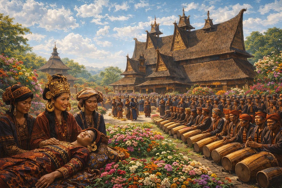 Nusantara Myths Vol. II: 
The Cosmology of Batak Karo

Dikisahkan bahwa pada awal penciptaan, Dibata menciptakan manusia melalui perantaraan Tuan Banua Kolling. Empat puluh delapan jiwa mengisi dunia dalam keutuhan—tanpa kematian dan bayang-bayang akan terpisahnya tubuh dari roh.
