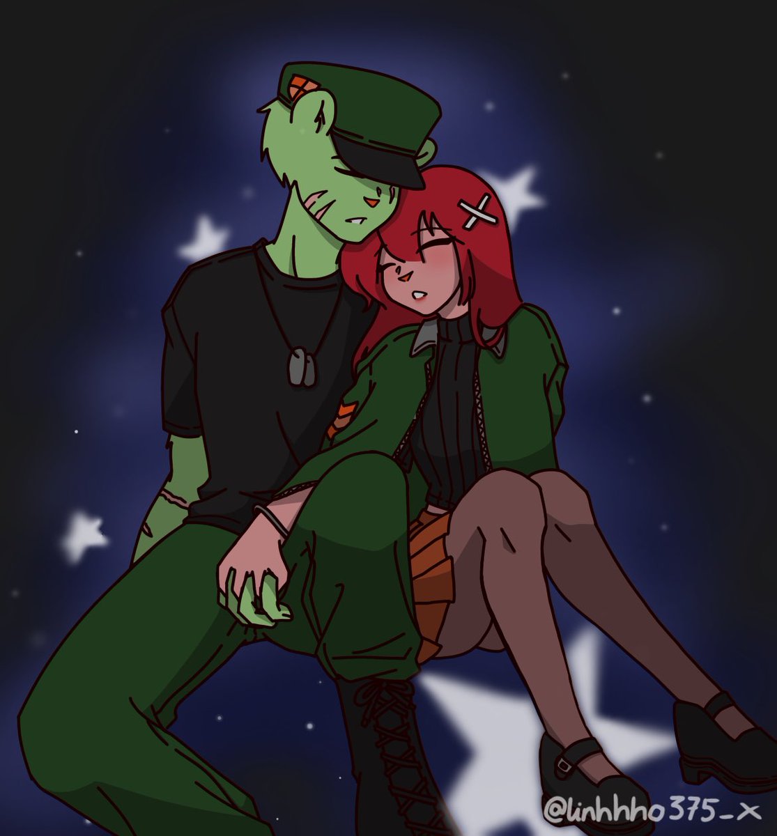 linhhho375's tweet photo. #happytreefriends 
#flippyxflaky 
😴💙 https://t.co/LtQbdJ1LYl