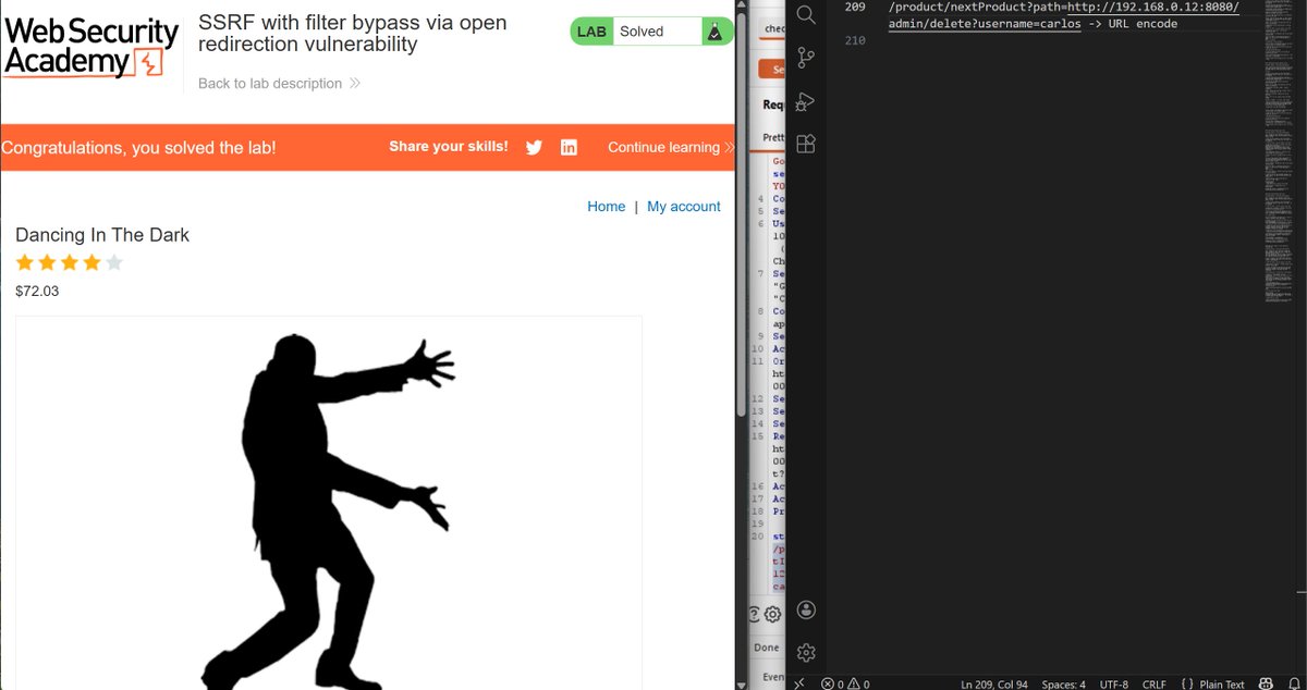 Day 84

SSRF module completed, moving to the next
What is an alternative to Burp Collaborator

<a href="/real_nuelOj/">Nuel</a> <a href="/elormkdaniel/">Elorm Daniel</a> <a href="/ireteeh/">Dr Iretioluwa Akerele</a> <a href="/TemitopeSobulo/">Temitope Sobulo🛡️</a> <a href="/Shabosec/">Koupon</a> <a href="/lady_sheraz/">••oxRaz••</a> <a href="/segoslavia/">Ṣẹ́gunfúnmi😎</a> <a href="/ce3nerd/">cybernerd🤖</a>