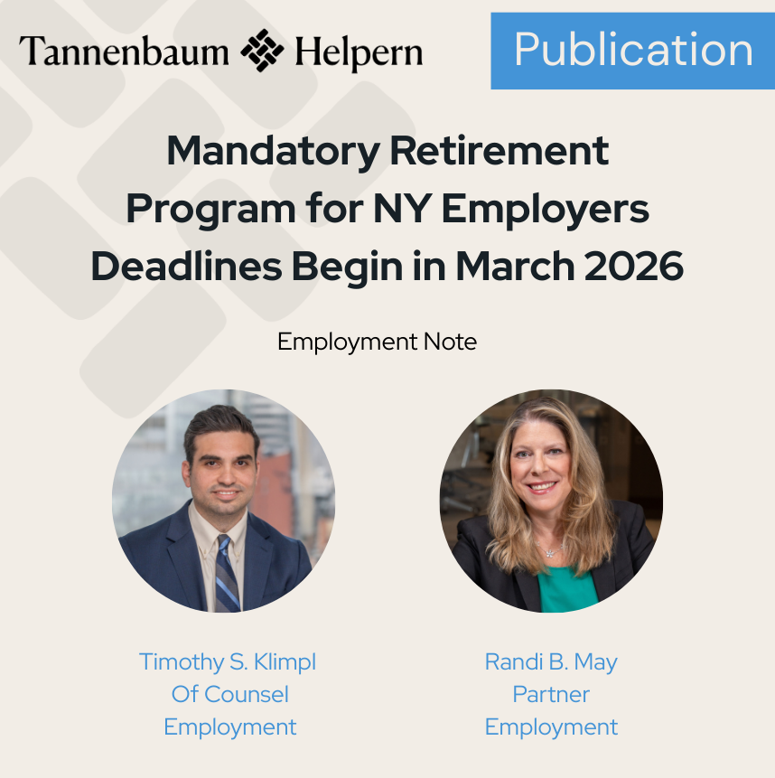 Beginning Mar 2026, NY employers must register or certify exemption under the NY Secure Choice Savings Program. Tim Klimpl and Randi May discuss how New York employers can prepare: hubs.la/Q0452dNh0