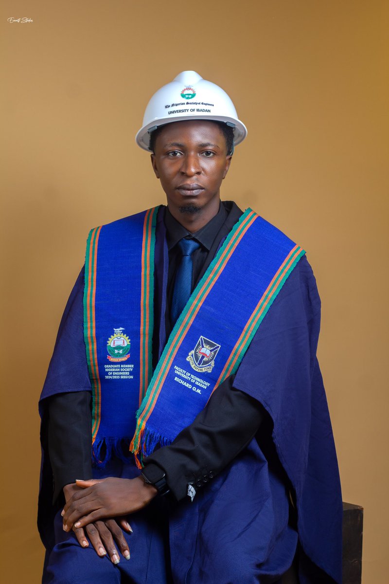 _integrals_'s tweet photo. Reintroducing; Engr. Richard Oluwasegun Michael (GMNSE, GMNIEE, GMNIIE)
https://t.co/rvtAHr5fIU. Industrial and Production Engineering, University of Ibadan 
(Second Class Honors)
All thanks to God for his immense grace and help at achieving this milestone. https://t.co/WBZrRY34mJ