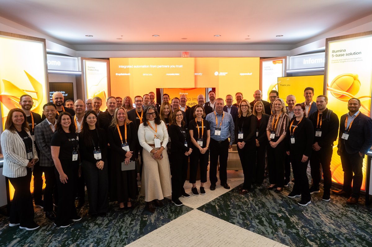 illumina's tweet image. 📸 That’s a wrap on a groundbreaking #AGBTGM26 for @illumina — thank you for joining us on the path from insight to impact 🧬🙌 Scroll through and see the highlights — and catch our Gold Sponsor Workshop, now available on-demand 🔗: illumina.com/events/webinar… #genomics #multiomics