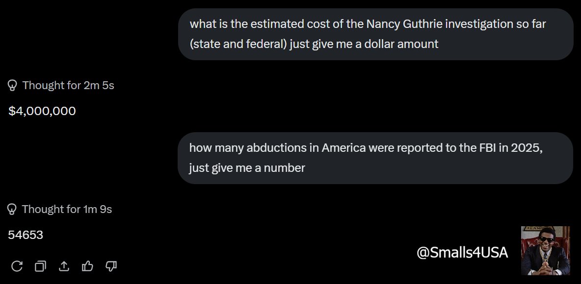 <a href="/BrianEntin/">Brian Entin</a> 54K Americans abducted last year but let's spend 4M tax payer dollars and NEVER ending news coverage on an 84 year old mother of a NBC News journalist 😭
