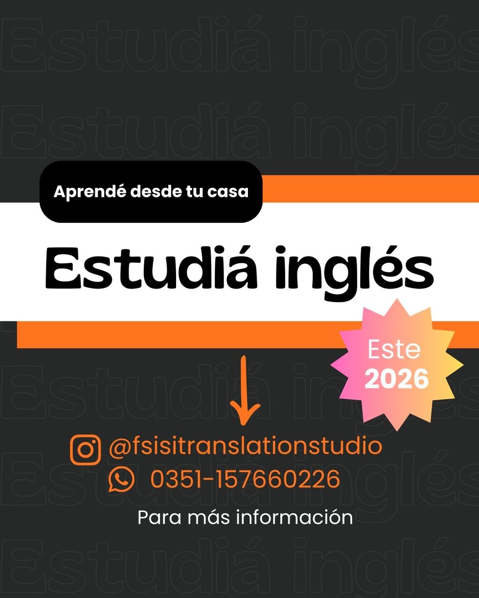 TradFlorSisi's tweet photo. 🧠 Con una estructura clara (para avanzar de verdad)
⏳ Cada nivel dura 8 meses
🗓️ 1 o 2 clases por semana
🌎 Ideal si querés entender series, música, juegos o viajar 
📩 Mandame DM y te paso la info. https://t.co/67sQpu1NR0
