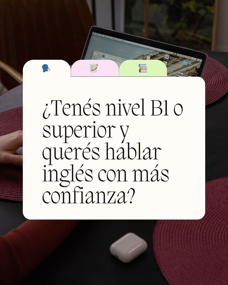TradFlorSisi's tweet photo. 🅲🅾🅽🆅🅴🆁🆂🅰🆃🅸🅾🅽 🆂🅴🆂🆂🅸🅾🅽🆂
🗣️💬 ¿Sentís que entendés inglés pero te cuesta hablarlo con fluidez?
Si ya tenés un nivel B1 o superior y querés ganar confianza al expresarte, mis clases de conversación son el próximo paso 🚀 https://t.co/TTJuR2DFFQ