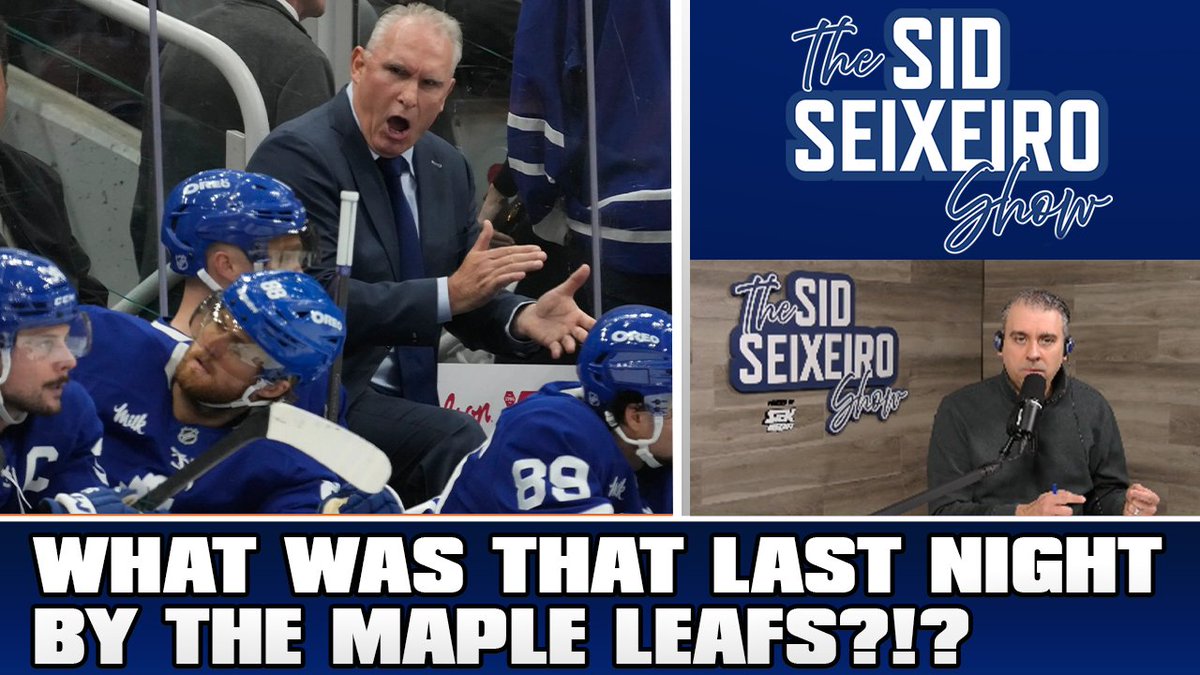 🚨New Episode🚨

<a href="/Sid_Seixeiro/">Sid Seixeiro</a> discusses: 

🔵 #LeafsForever get embarrassed
🔵 Craig Berube's future
🔵 Are the #BlueJays better this year? 
🔵 &amp; more!

Full pod👇
Watch: youtube.com/live/yCyFiKPR4… 
Listen: traffic.megaphone.fm/SICMED70888441…

#sick #thesidseixeiroshow