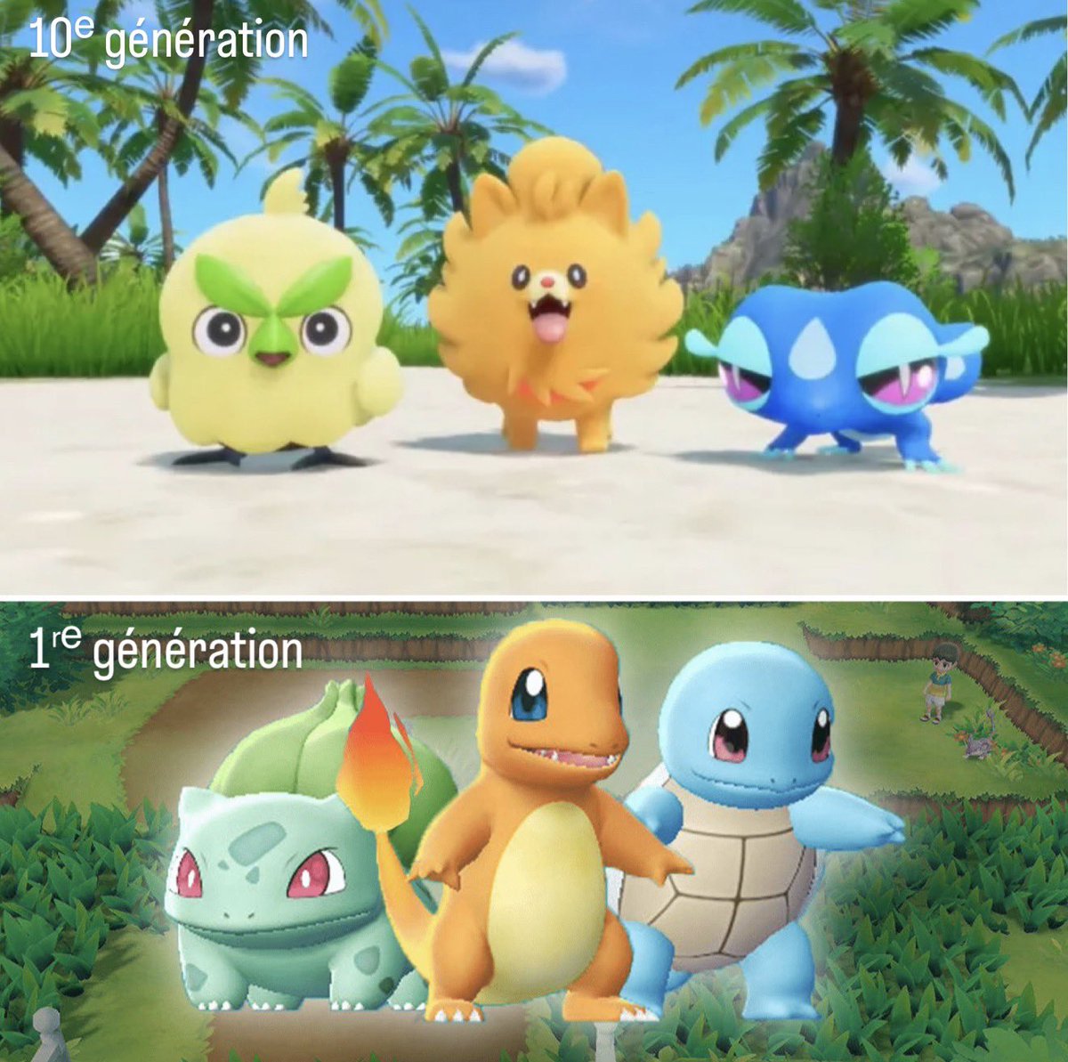 ImpactMediaFR's tweet photo. 🎮 FLASH

Les Pokémon de départ de la 10ᵉ génération ont été dévoilés :

• Broussatif 🌳
• Caloulou 🔥
• Ogéko 💧

(Numerama) https://t.co/31Mu6IJR55