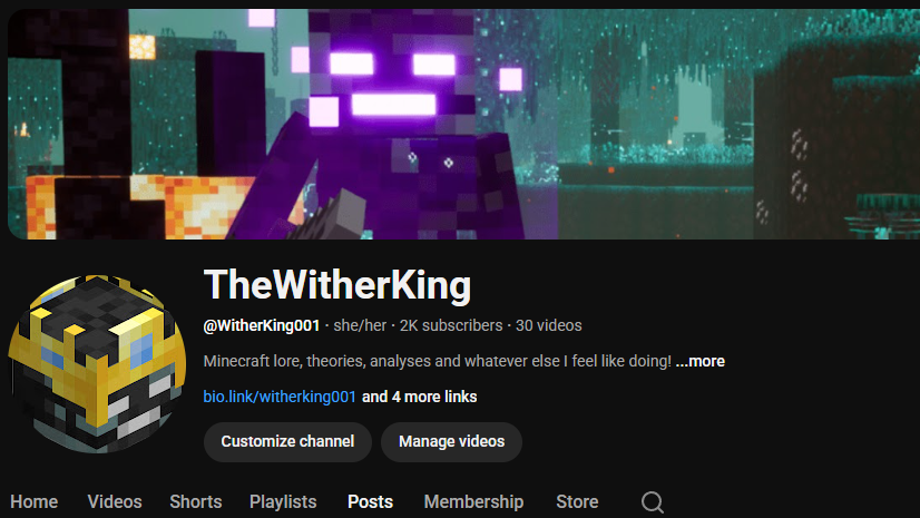 WitherKing001's tweet photo. 2 thousand subscribers.
Thank you all for your support and for your interest in my videos.
I work super hard on them and I love making them, so I thank you for loving them too!
This is just amazing!
#Youtube #MinecraftYoutube #Mcyt https://t.co/6SatDLFHWW