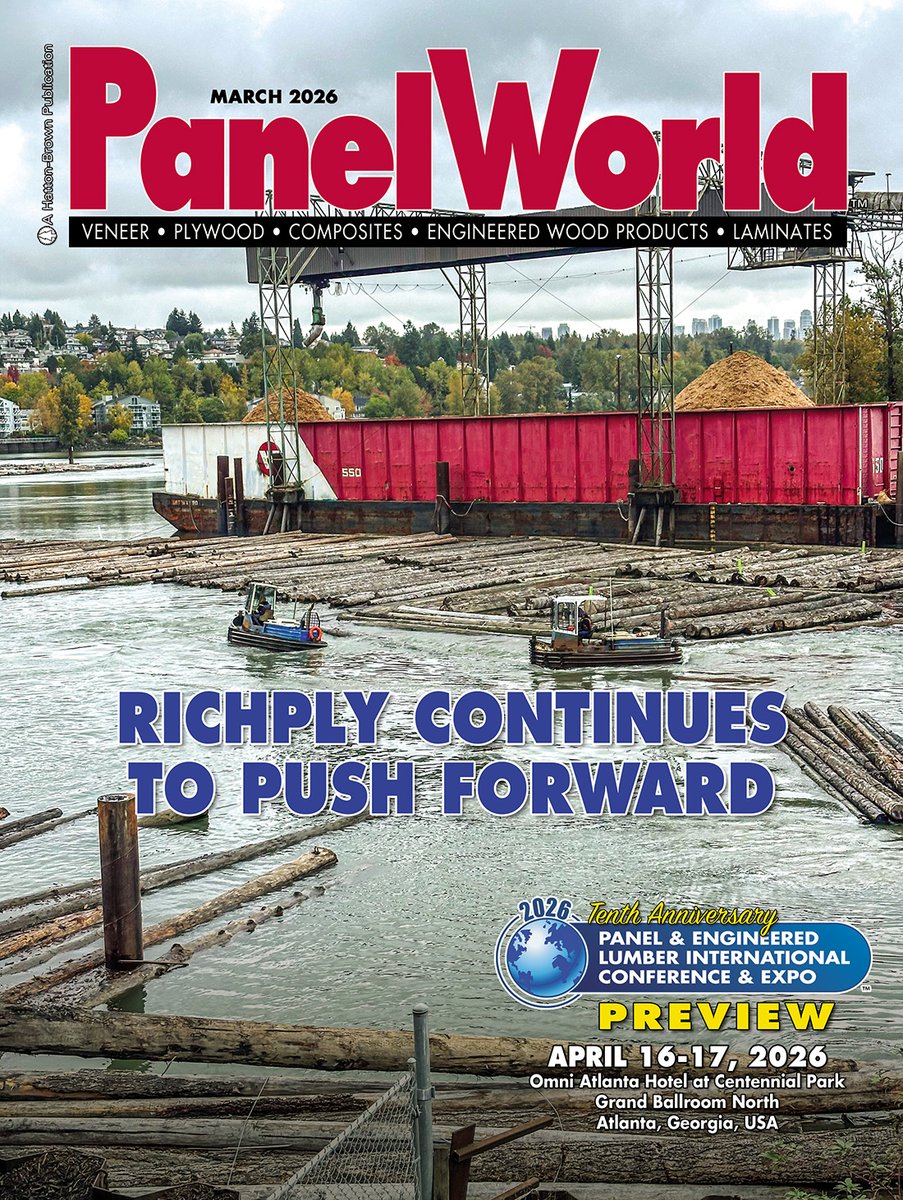 panelworldmag's tweet photo. We visit Richmond Plywood (Richply). It has performed numerous upgrades to its plywood mill in British Columbia in recent years, but the longstanding practice of bringing logs off the Fraser River remains a fan favorite. Euro industry outlook and more.
https://t.co/xLnDwmR5l4 https://t.co/1hOourxDBt