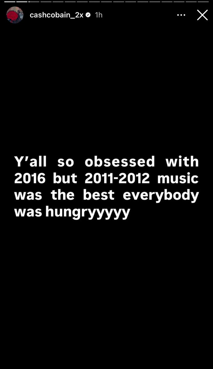 2Cool2Blog's tweet photo. Cash Cobain says the music from 2011-2012 is better than 2016 because everybody was hungry https://t.co/CNh0t98XHM