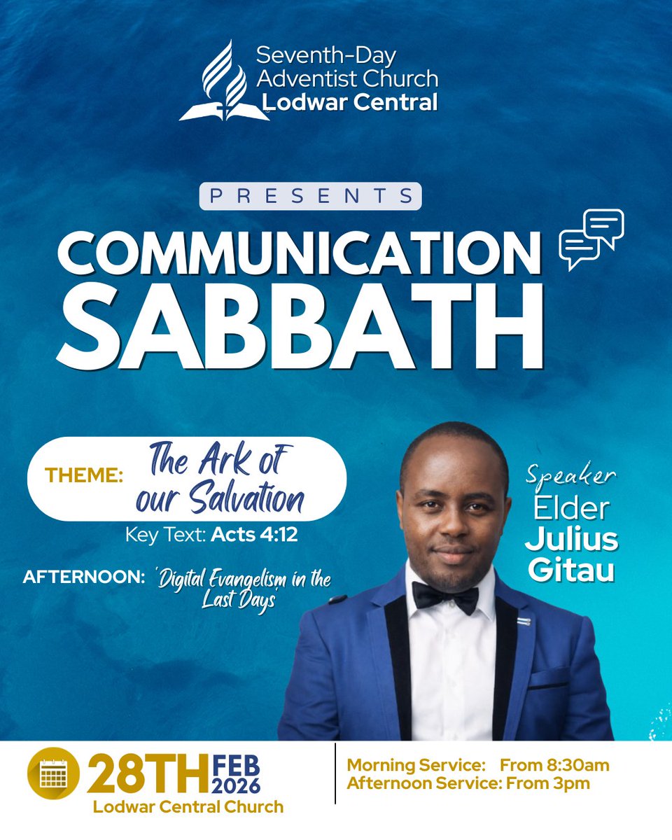 SDALodwar's tweet photo. Join us this Sabbath. God bless you https://t.co/SzGpvjaxU0