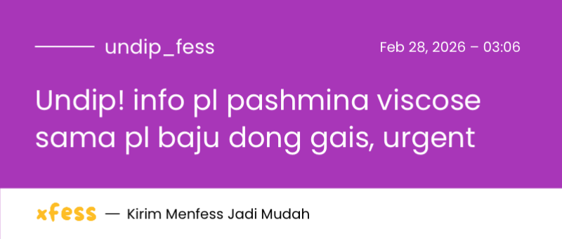 UNDIP MENFESS tweet media