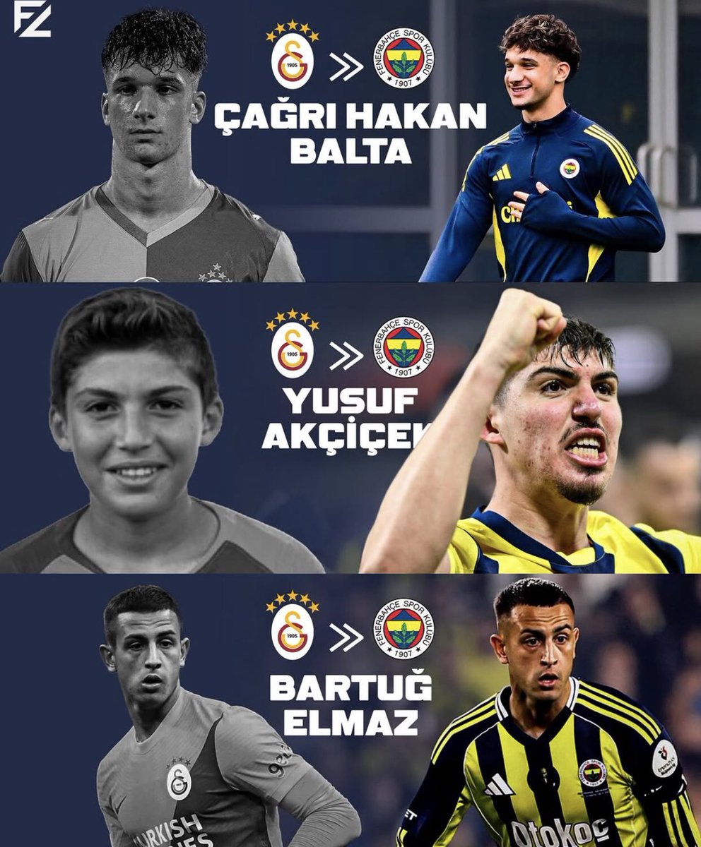 Genç futbolcular artık Galatasaray’da kariyerini bitirmek yerine Fenerbahçe'ye gelmeyi tercih ediyor.
