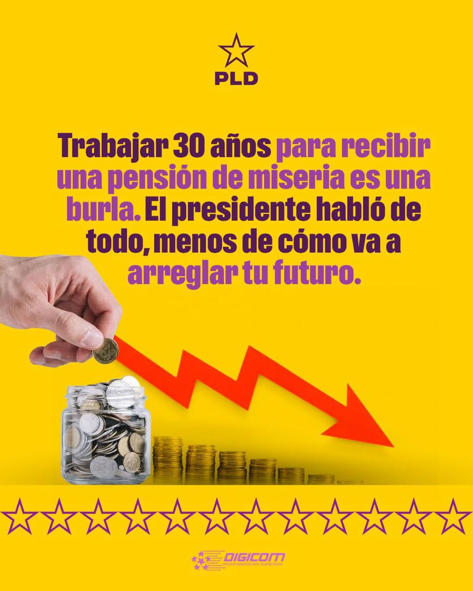 pldsigue's tweet photo. Trabajar 30 años para sobrevivir con una pensión mínima no es progreso.
#NosotrosSíSabemosGobernar #VolvamosAVivirBien #ConElPLDSeVivíaMejor https://t.co/JzUQPvqGax