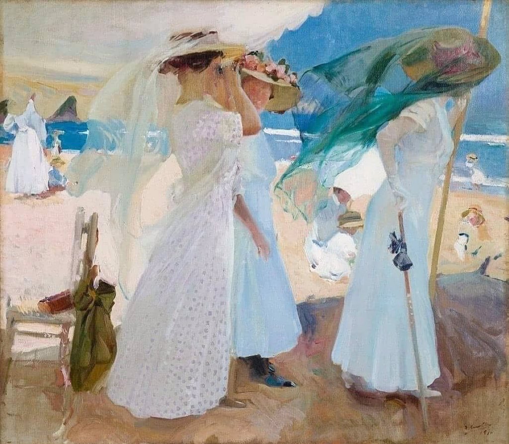 Joaquín Sorolla y Bastida (Spanish, 1863–1923) 
Under the Awning, Zarauz, 1910
oil on canvas 
39 × 45 in. (99.1 × 114.3 cm) 
Saint Louis Art Museum
