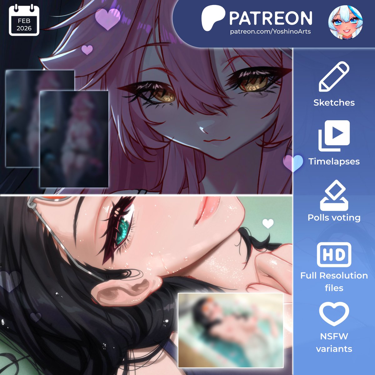 February's prizes are ready💖 Get them before tomorrow ends!!
It's my first month doing this 🥺I really appreciate your support!!