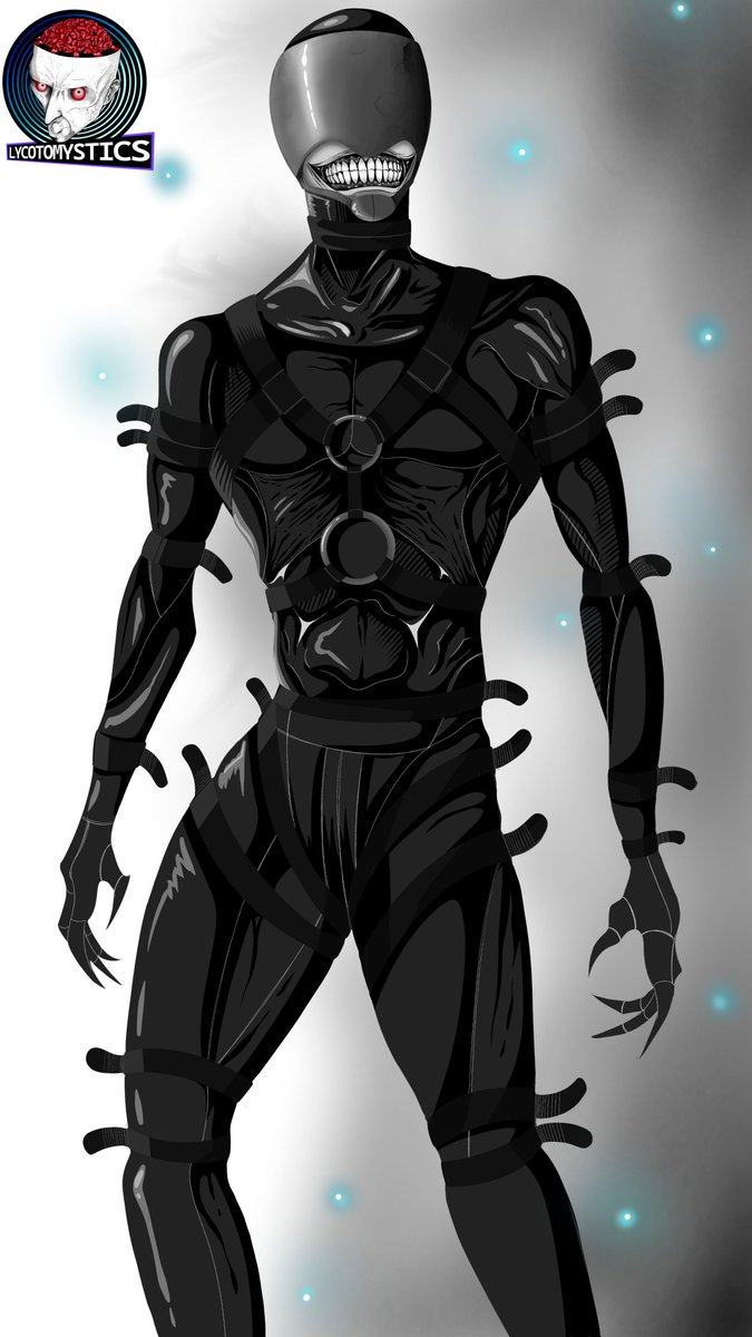Lycotomystics's tweet photo. S.M Entities. (I'll figure out a better name eventually)
Basically concept art for an upcoming comic we're making. its heavily inspired by mgsv (the skulls) and speed grapher. (the rubber dude)

#art #artmoots #mgsv #speedgrapher #comic #digitalart #conceptart #manga https://t.co/ijLLBlDt8f