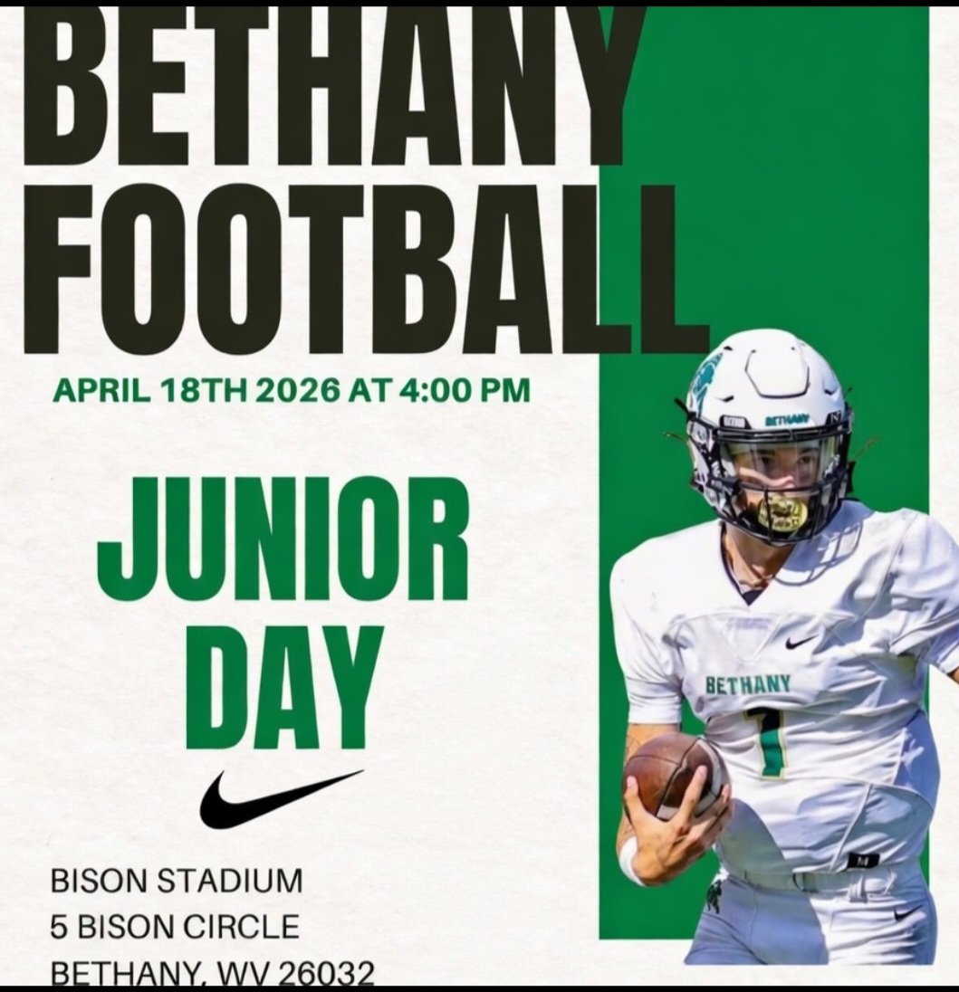 Blessed to to receive a Junior Day invite from <a href="/CoachBlake41/">David Blake</a> <a href="/BethanyWV_FB/">Bethany College Football</a>. Look forward to learning more about your program. <a href="/codycoachwelch/">Cody Welch</a> <a href="/TopPreps/">247 College Sports News Recruiting Top Preps on X</a> <a href="/PrepRedzoneTX/">Prep Redzone Texas</a>