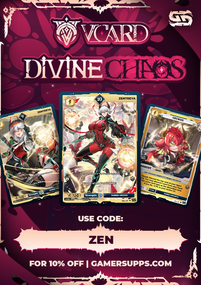 zentreya's tweet photo. I am in the new set for VCARDS! 
Will you be the one to pull my cards and unleash the power of CYBER ZEN! ( And I guess the Gecko. ) 
Grab yours today! ⚡️
▶️https://t.co/BcO7cgFFz4
And don't forget to use code: ZEN and save! 🔥 https://t.co/zbl6hRVVfz