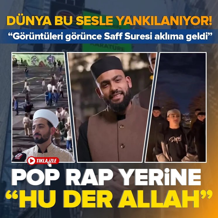 ahaber's tweet photo. Dünya bu sesle yankılanıyor! Pop rap yerine "Hu der Allah"
https://t.co/PF0znVLSSt https://t.co/ff8rwIssiC