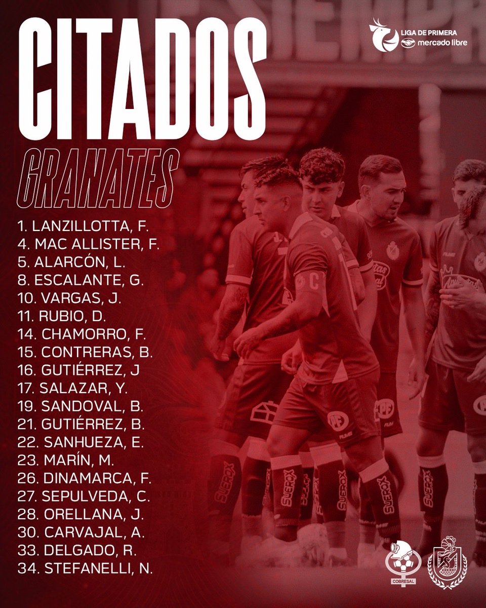 La guía de medios ✍🏻

Estos son los datos técnicos del encuentro de hoy en El Salvador ⚽️🔴⚪️

#ElPrimeroDelNorte