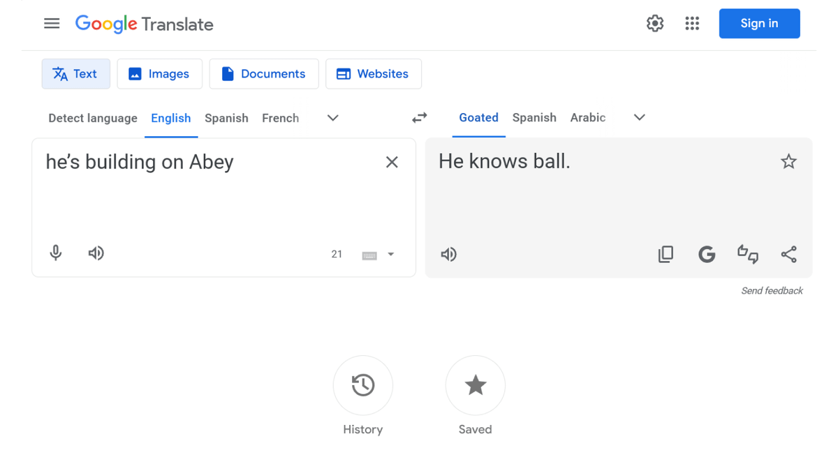AbeyFoundation's tweet photo. New Google tech going crazy. 😏 https://t.co/T3jrMToExB