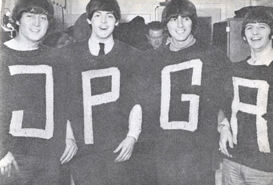 a collection of the beatles wearing knitwear (&amp;crochet)
