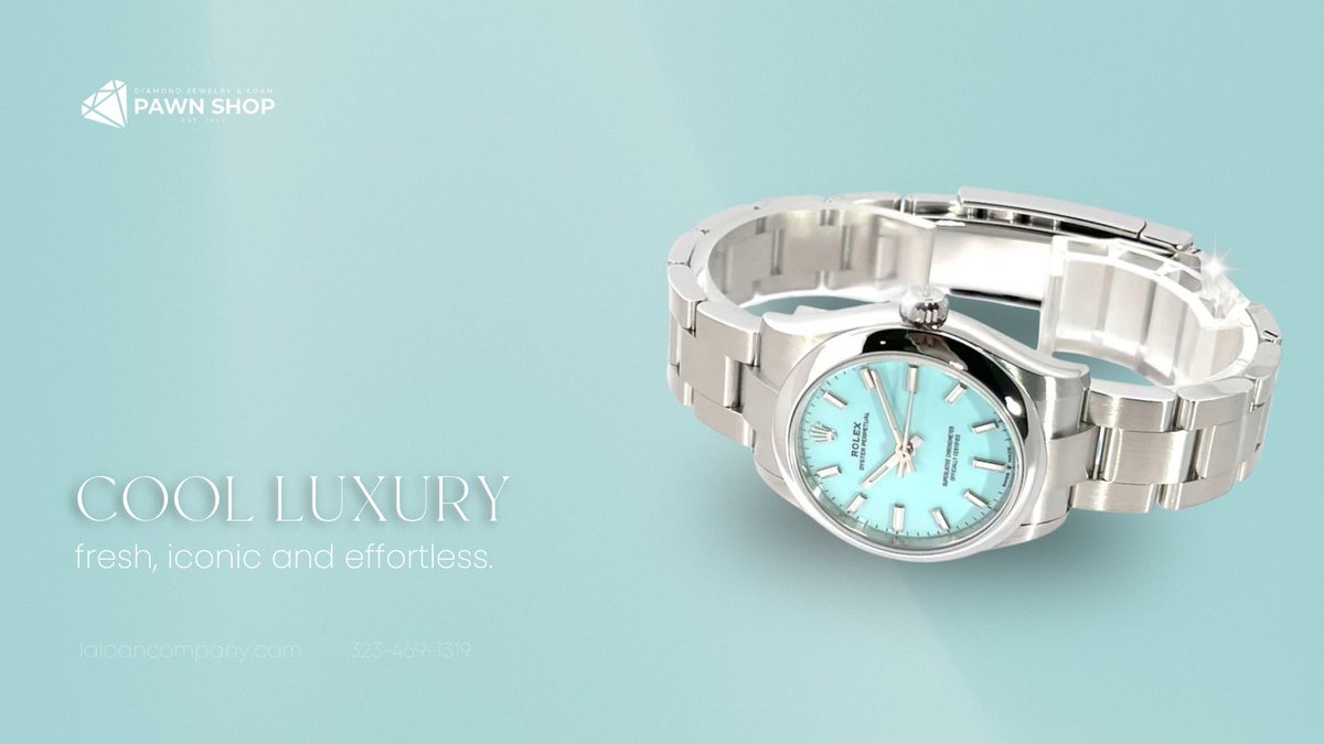 Fresh. Iconic. Effortless.
The turquoise dial Oyster Perpetual, minimalism at its finest. 💎⌚

#RolexOyster #rolex #pawnshop
laloancompany.com visit us!