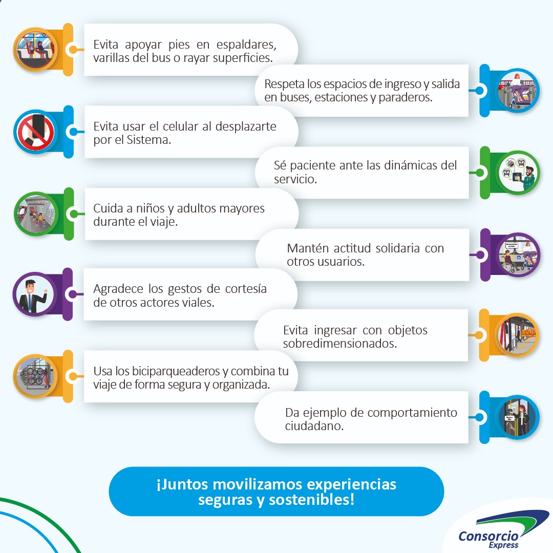 #Movilidad 🚌| En esta época de reflexión y recogimiento, vivamos dentro del Sistema de transporte público de una manera distinta y en armonía con todos.

#Transmilenio #ConsorcioExpressTeInforma #Transporte #Bogotá #Tips