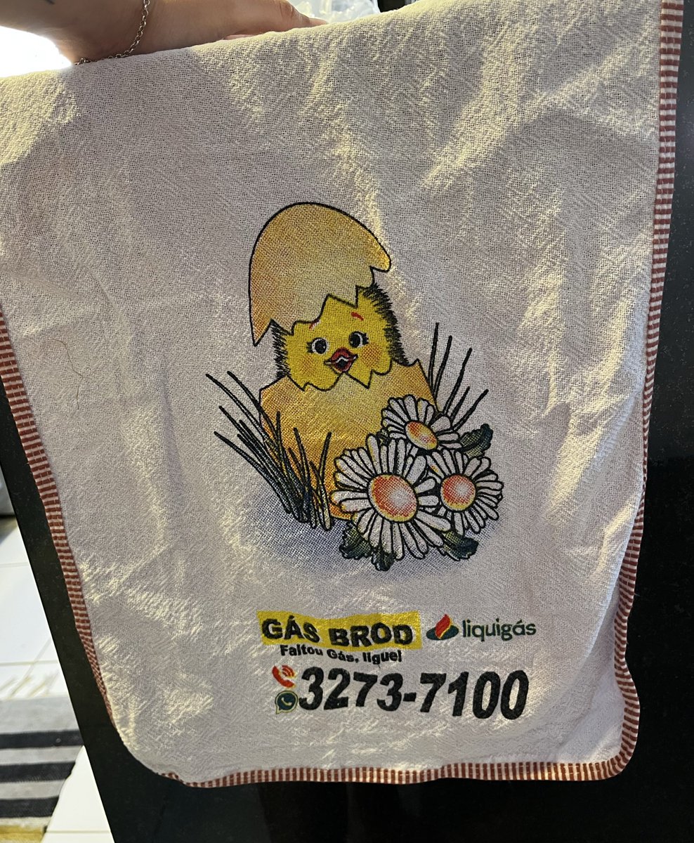 Pano de prato com anúncio fodase