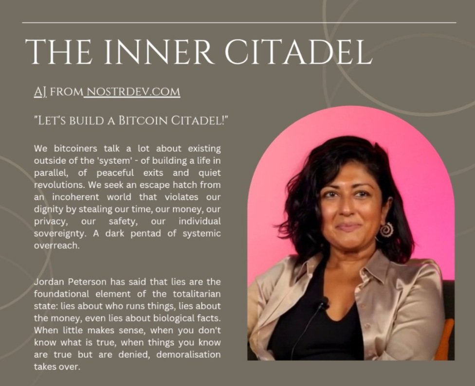 Must read: The Inner Citadel by <a href="/atotheb1980/">AJ</a>
This article is about our inner states and how we have to have that sorted to make our desired 'new world' works better than the one we're in now. Page 20 to 23 in proofofworkmagazine.com