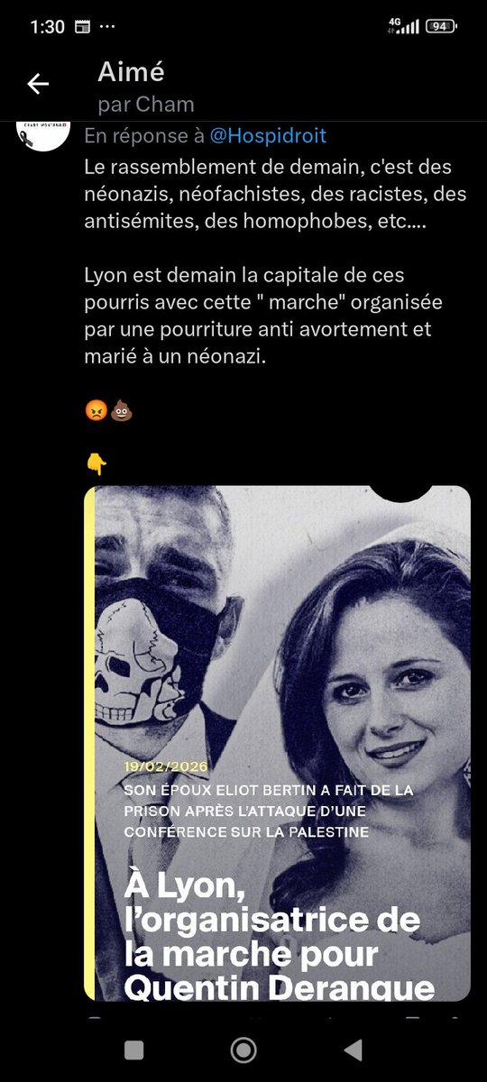 dd13464527's tweet image. Ces 💩 : mensonges, manipulations, etc..

@streetpress @Mediapart et d'autres en parlaient déjà avant. De l'organisation, aux témoignages sur certains médias par des néonazis lyonnais connus pourtant, la sécurité autour de cette " marche", etc...

Pensées pour #akapapa 🕯️