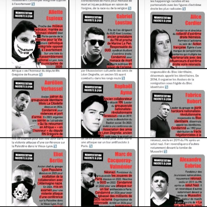 dd13464527's tweet image. Ces 💩 : mensonges, manipulations, etc..

@streetpress @Mediapart et d'autres en parlaient déjà avant. De l'organisation, aux témoignages sur certains médias par des néonazis lyonnais connus pourtant, la sécurité autour de cette " marche", etc...

Pensées pour #akapapa 🕯️