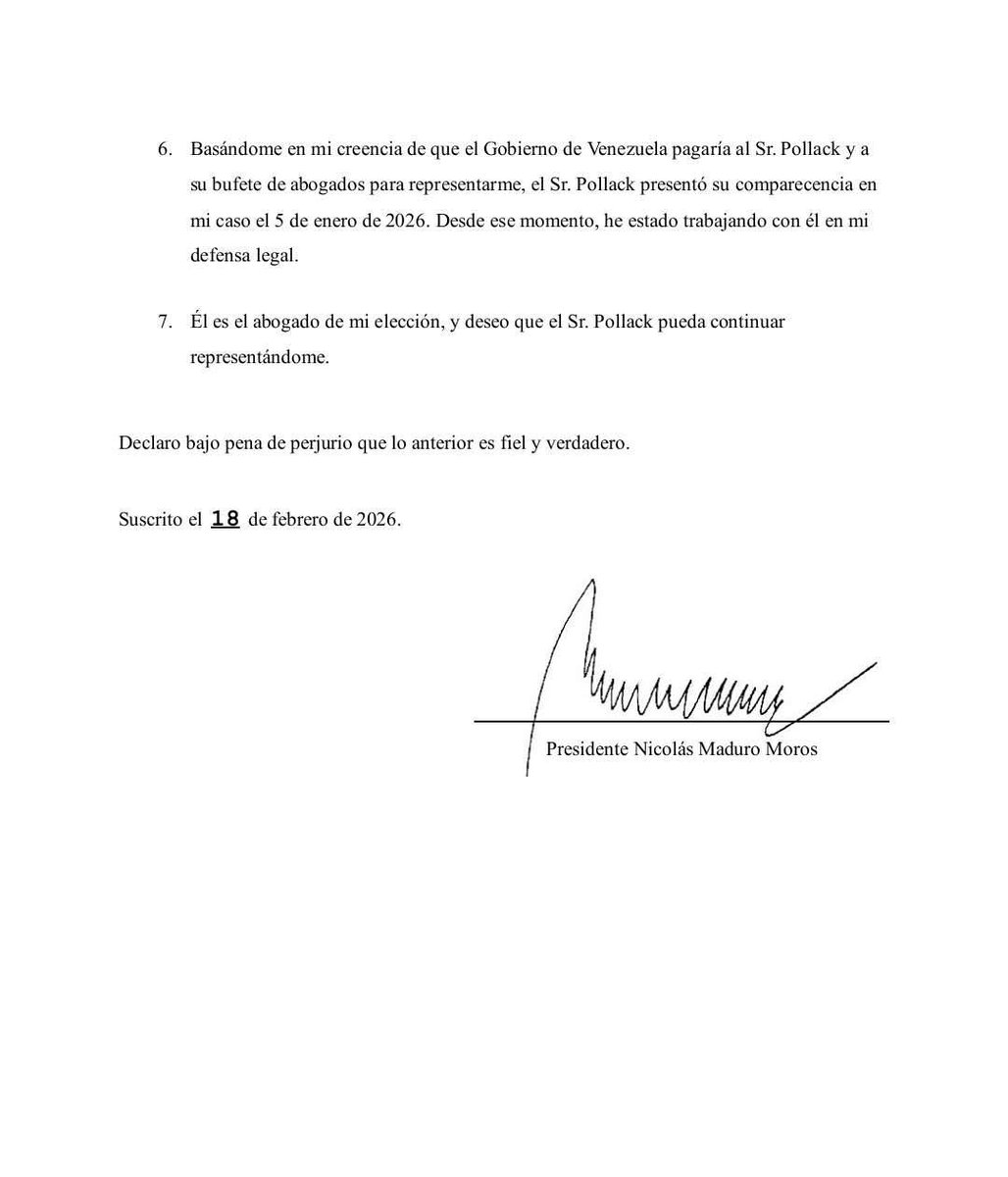 🇻🇪🇺🇸 Cuando el secuestrador carece de razón, solo quedan obstáculos. EE.UU. tiene el deber de respetar su Constitución y las leyes internacionales: debe liberar al Presidente Nicolás Maduro y a la Primera Dama Cilia Flores.

#BringThemBack #LosQueremosDeVuelta