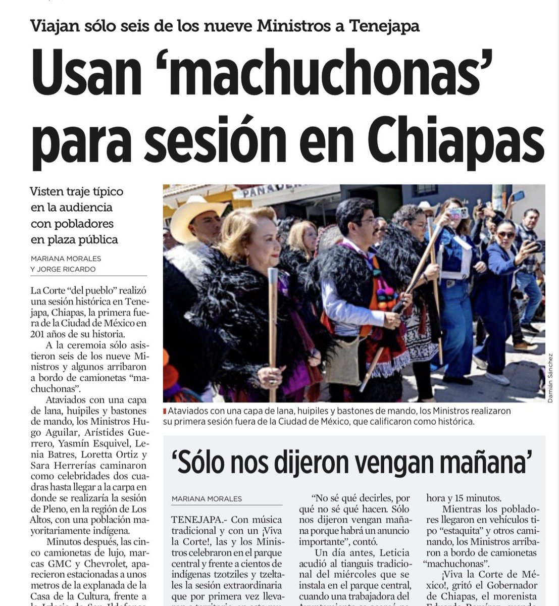 La <a href="/SCJN/">Suprema Corte</a> puede salir de la CDMX, claro. Pero la función de una Corte constitucional no es andar de “giras”: es poner límites al poder, resolver con razones y hacer que sus sentencias se cumplan. Si el viaje no mejora el acceso real a la justicia, y sobre todo el cumplimiento de