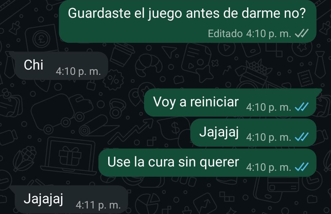_CookieArts_'s tweet photo. Mi hermano empezó a jugar Resident Evil requiem, me dejó el mando mientras el iba al baño
 yo solo tenía que recoger ítems y minuto después le escribí eso JAJAJAJ https://t.co/LYhzdsXQo0