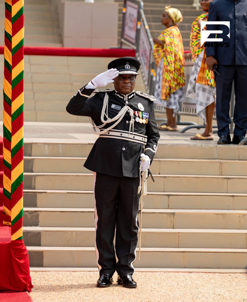 Bhra_ChoruZ's tweet photo. 🫡 The Inspector General of Police Christian Tetteh Yohuno at the Parliament House for the State of the Nation Address.

@GhPoliceService 
@nartehsikabenz 
@pilosoftrepairs https://t.co/vbEU9G1DMO