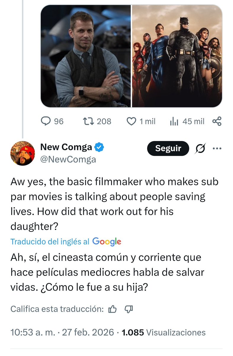 Burlarse del fallecimiento de la hija de Snyder, solo porque se negó a hablar en contra de su base de fans, ya es pasarse demasiado.
